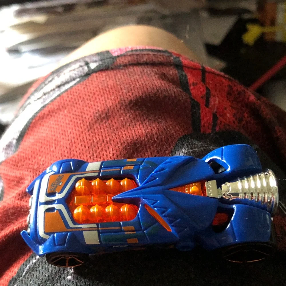 Blue and Orange Toy Car